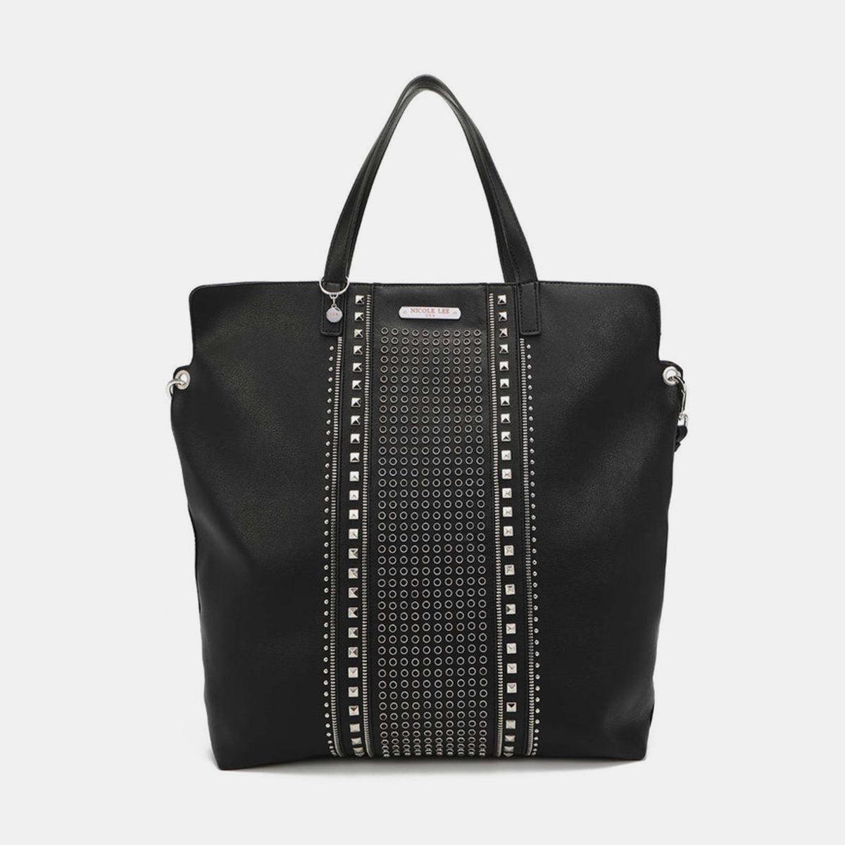 Black Studded Large Tote Bag from PinkyBelles Shop