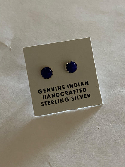 Blue Lapis Stud Earrings from PinkyBelles Shop