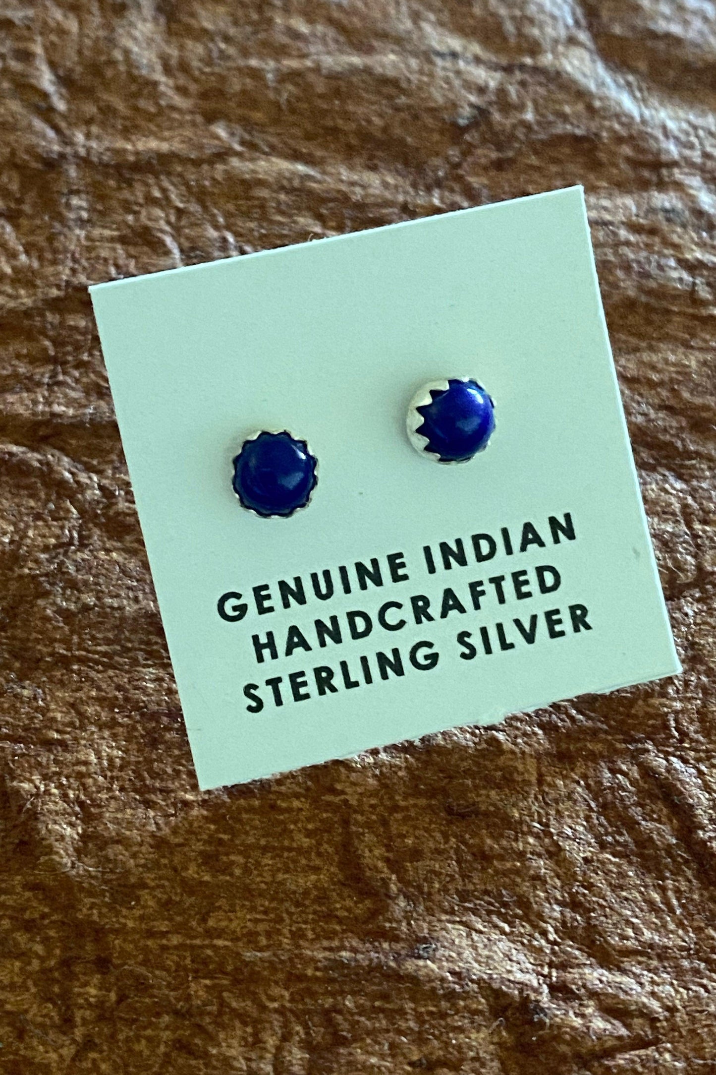 Blue Lapis Stud Earrings from PinkyBelles Shop