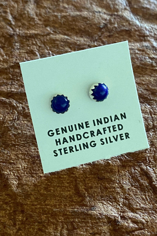 Blue Lapis Stud Earrings from PinkyBelles Shop