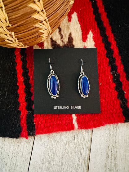 Blue Lapis Vintage Dangle Earrings from PinkyBelles Shop