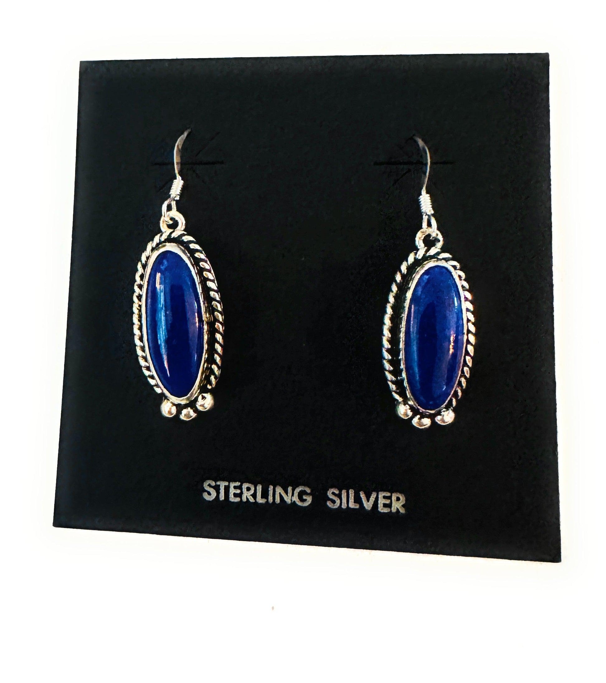 Blue Lapis Vintage Dangle Earrings from PinkyBelles Shop