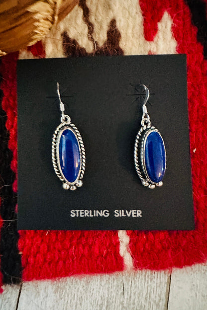 Blue Lapis Vintage Dangle Earrings from PinkyBelles Shop