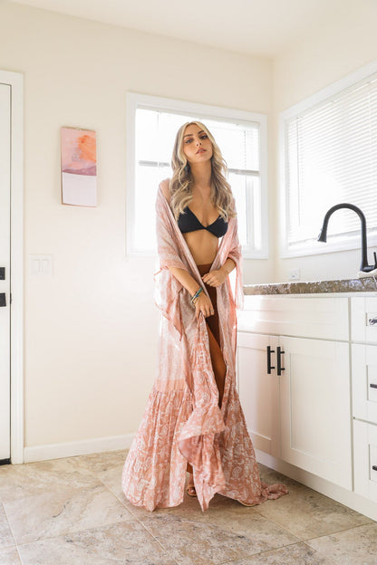 Blush Paisley Flow Maxi Kimono from PinkyBelles Shop