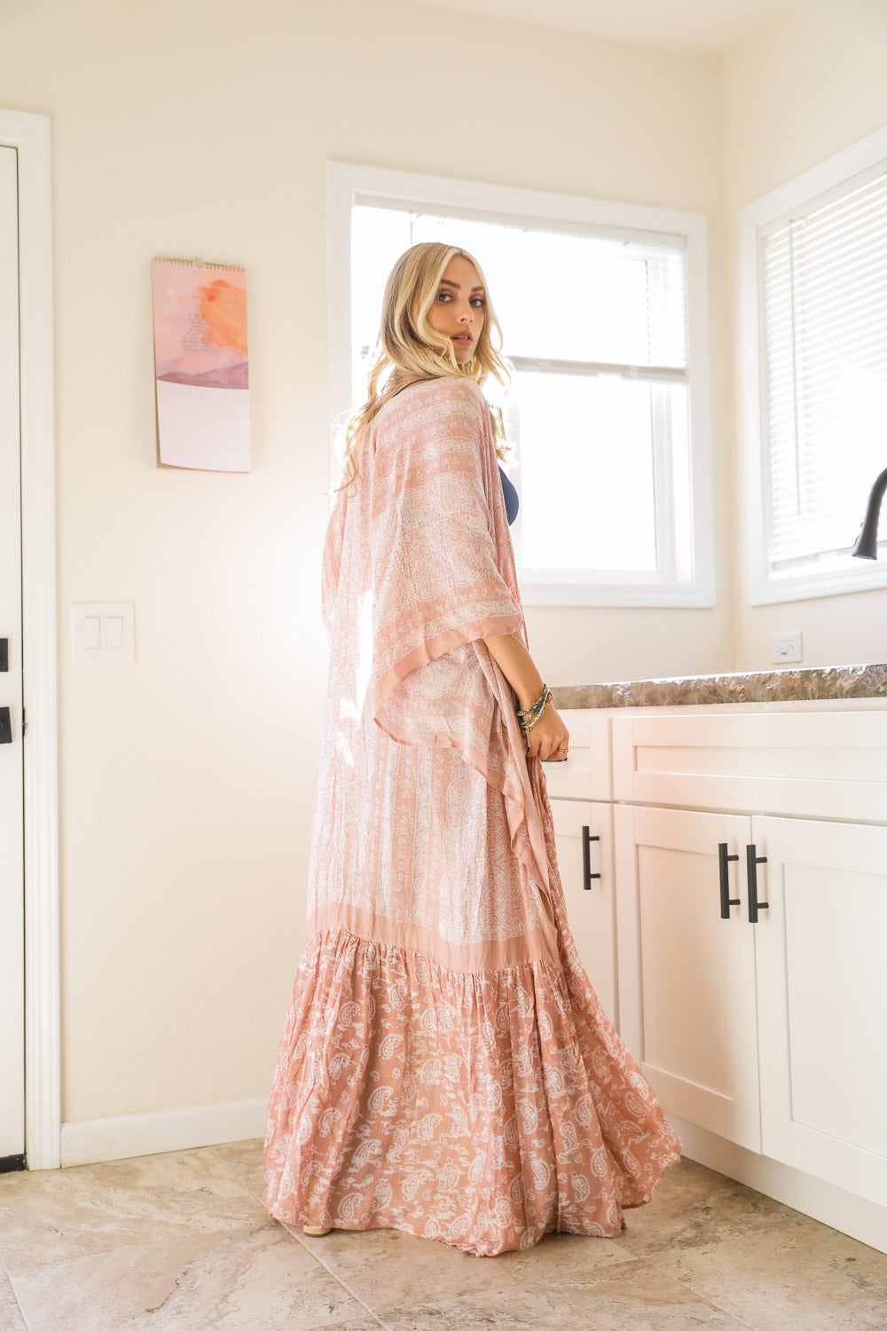 Blush Paisley Flow Maxi Kimono from PinkyBelles Shop