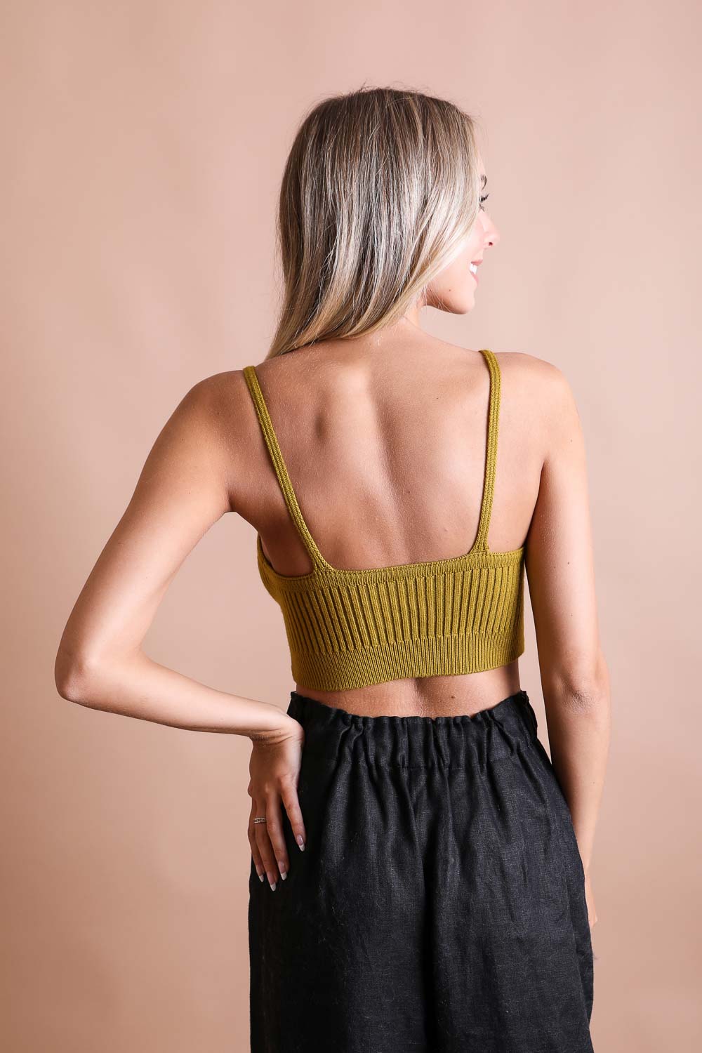 Blush Rib Knit Crop Top from PinkyBelles Shop