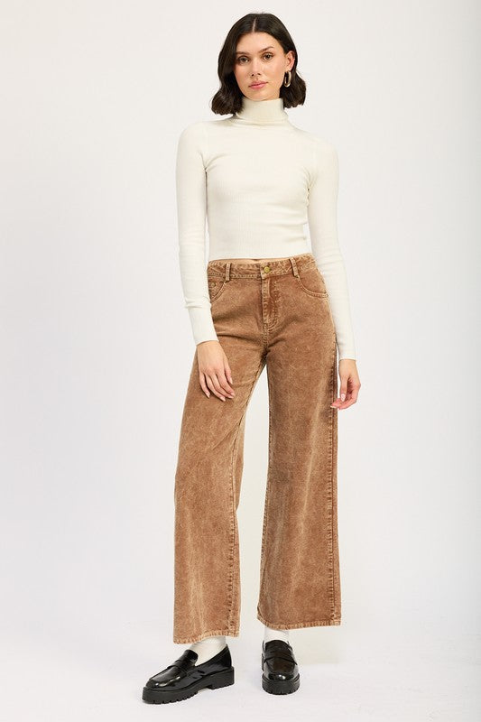 Camel Distressed Corduroy Pants from PinkyBelles Shop