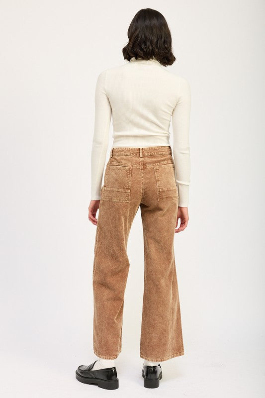 Camel Distressed Corduroy Pants from PinkyBelles Shop