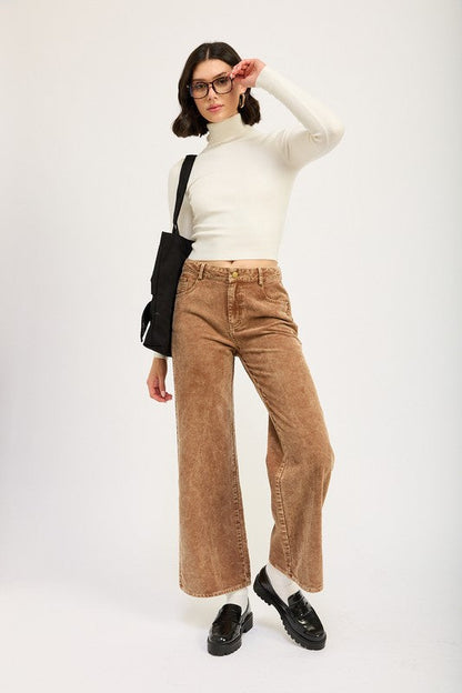 Camel Distressed Corduroy Pants from PinkyBelles Shop