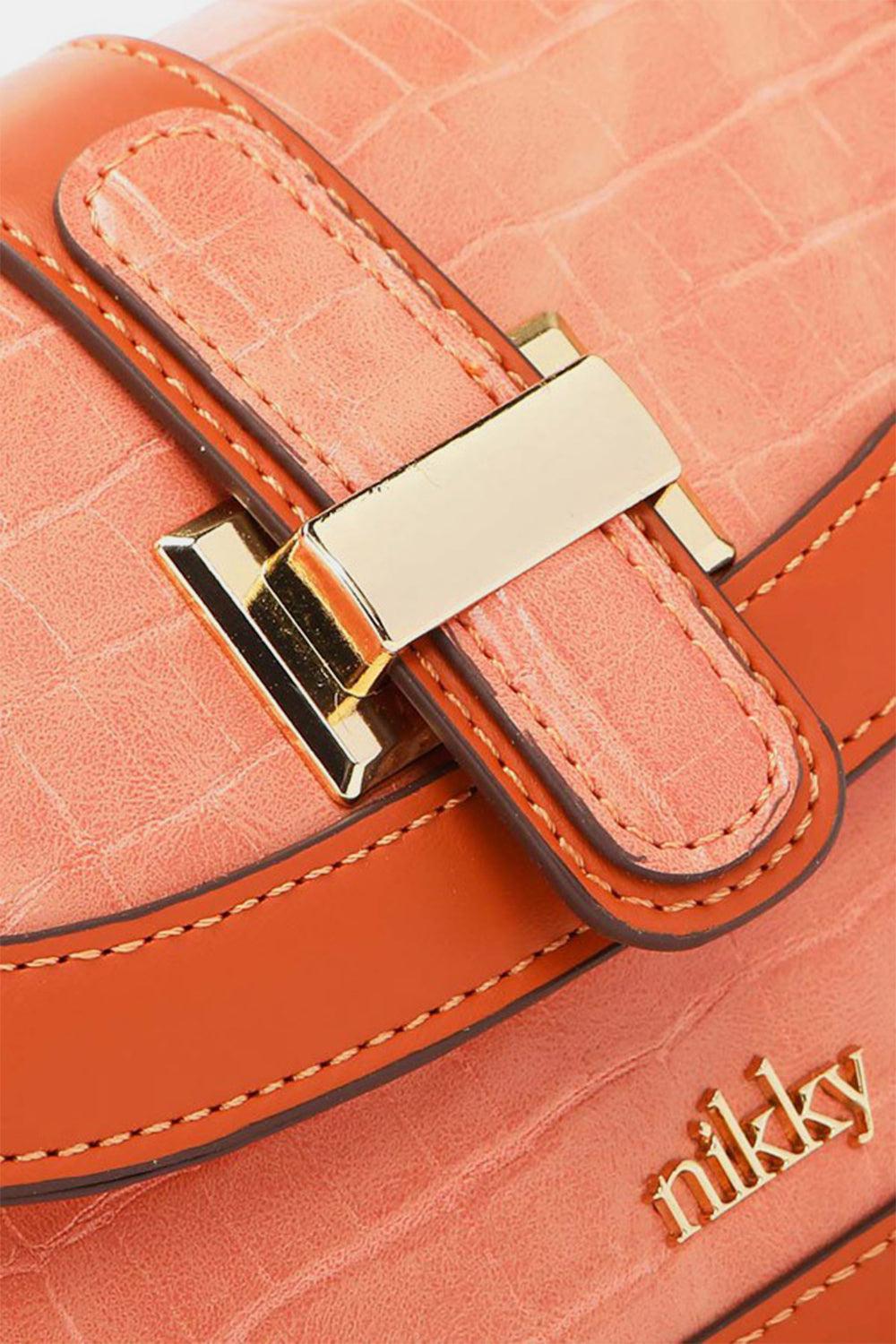 Orange Small Embossed Crossbody Bag from PinkyBelles Shop