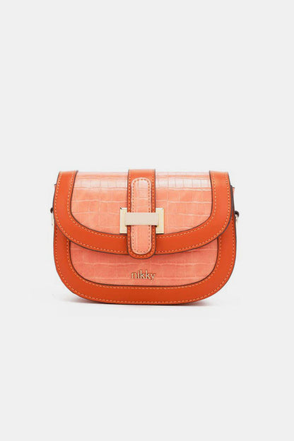 Orange Small Embossed Crossbody Bag from PinkyBelles Shop