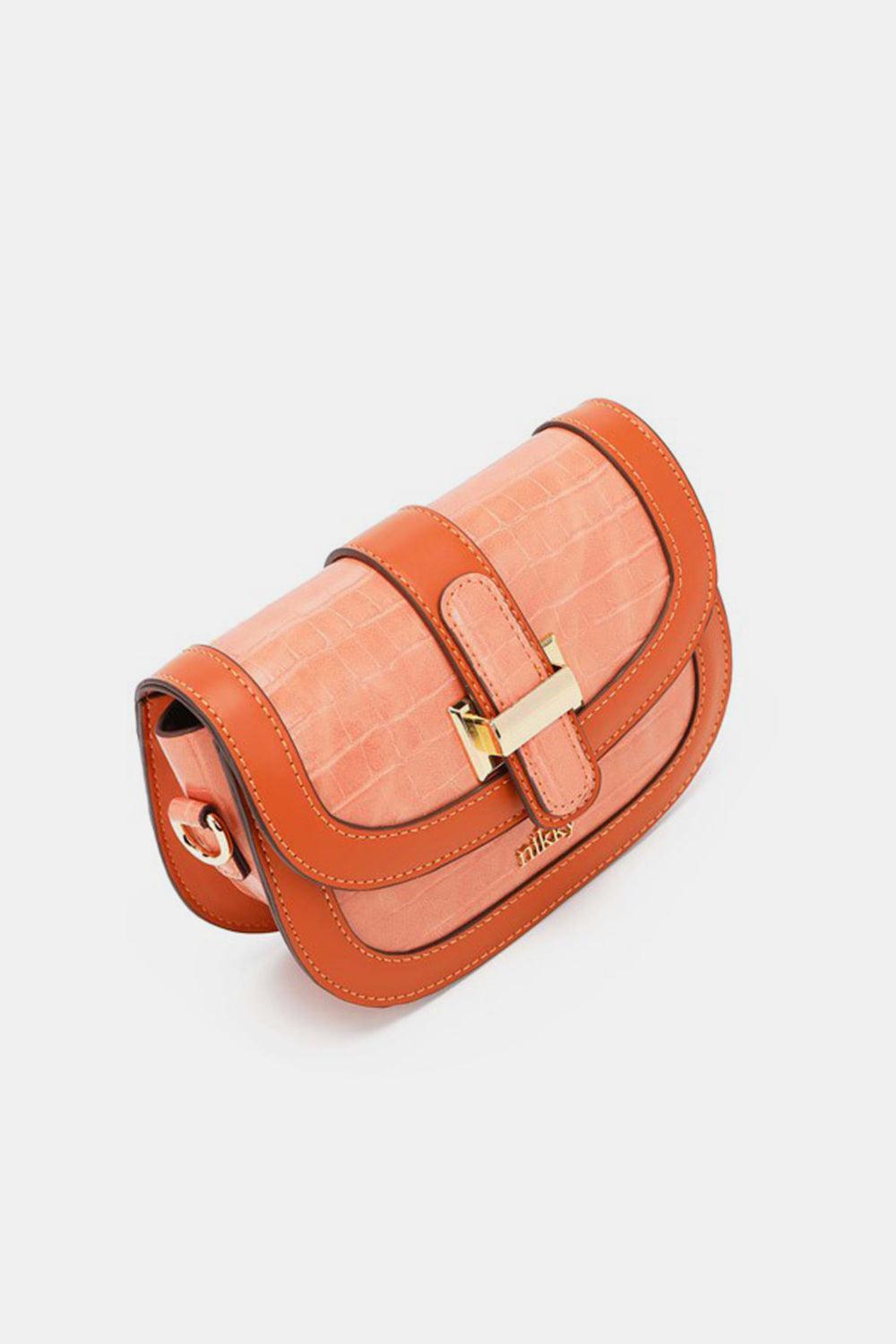 Orange Small Embossed Crossbody Bag from PinkyBelles Shop