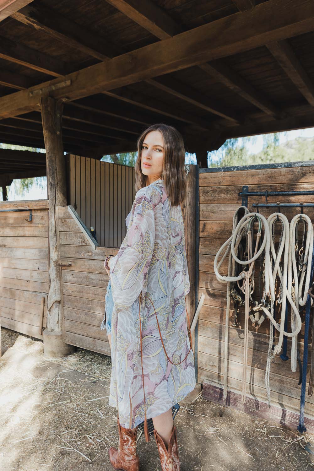 Pink Ikebana Kimono with Belt from PinkyBelles Shop