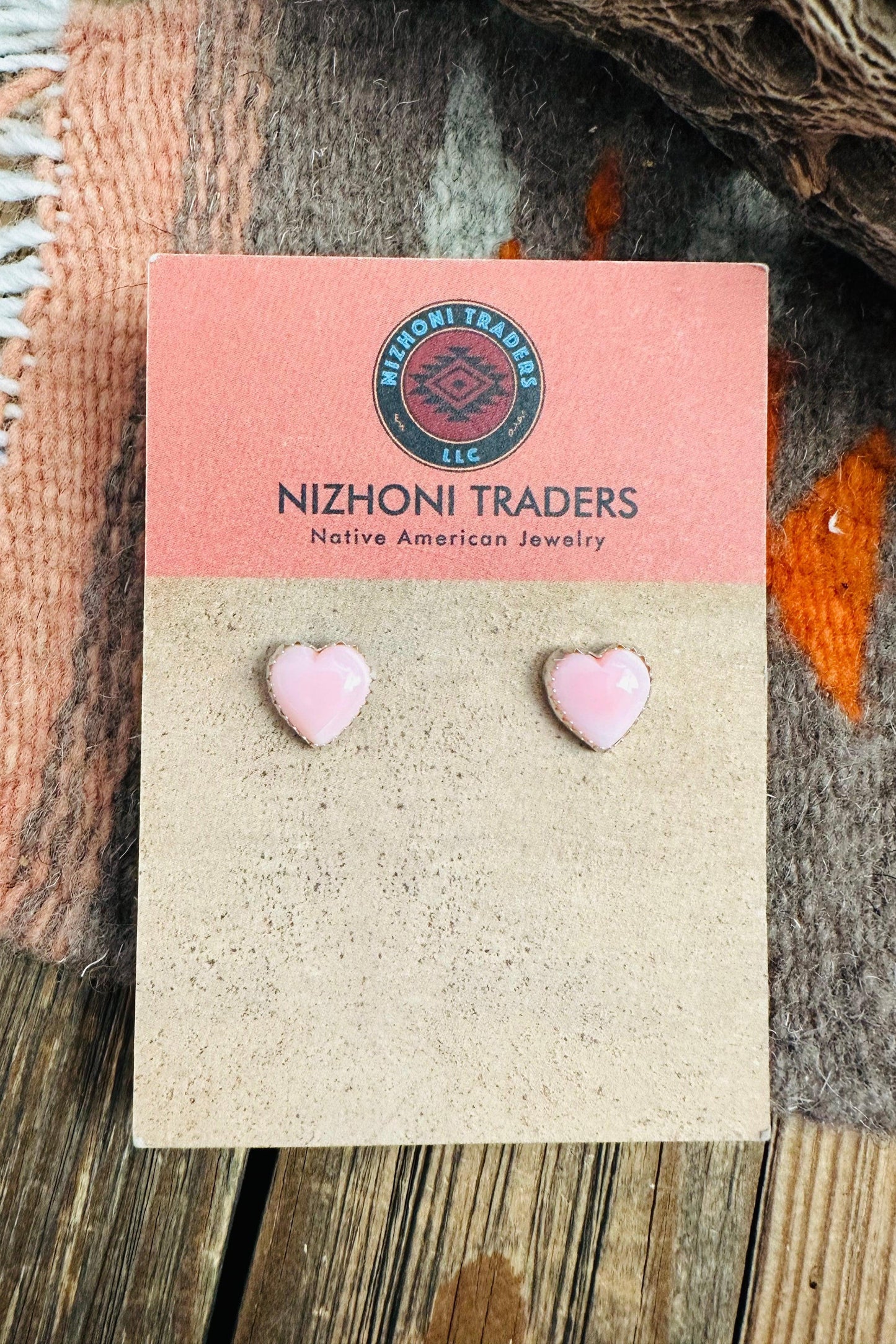 Pink Pink Conch Heart-shaped Stud Earrings from PinkyBelles Shop