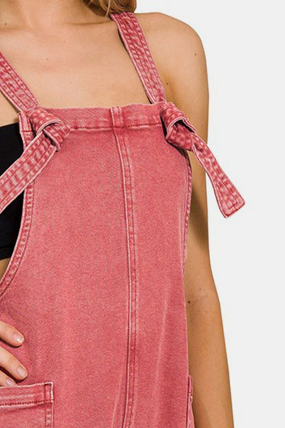 Pink Pink Denim Overall Shorts from PinkyBelles Shop