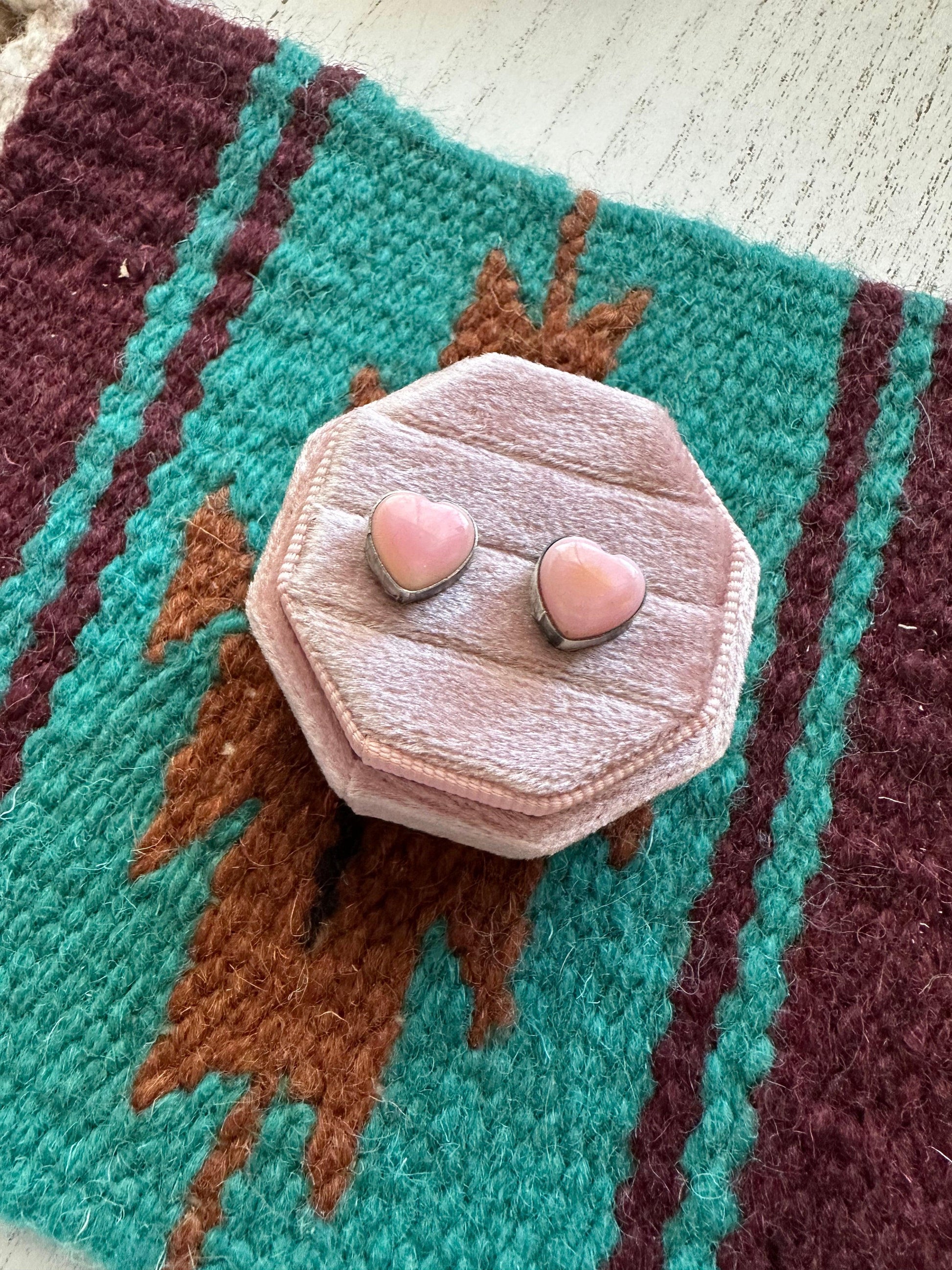 Pink Pink Heart Post Earrings from PinkyBelles Shop