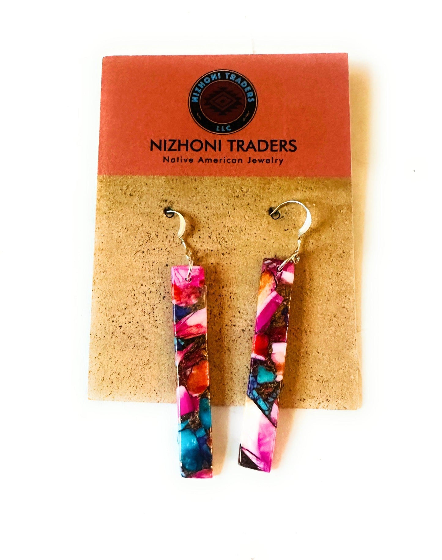 Pink Pink Mojave Slab Dangle Earrings from PinkyBelles Shop