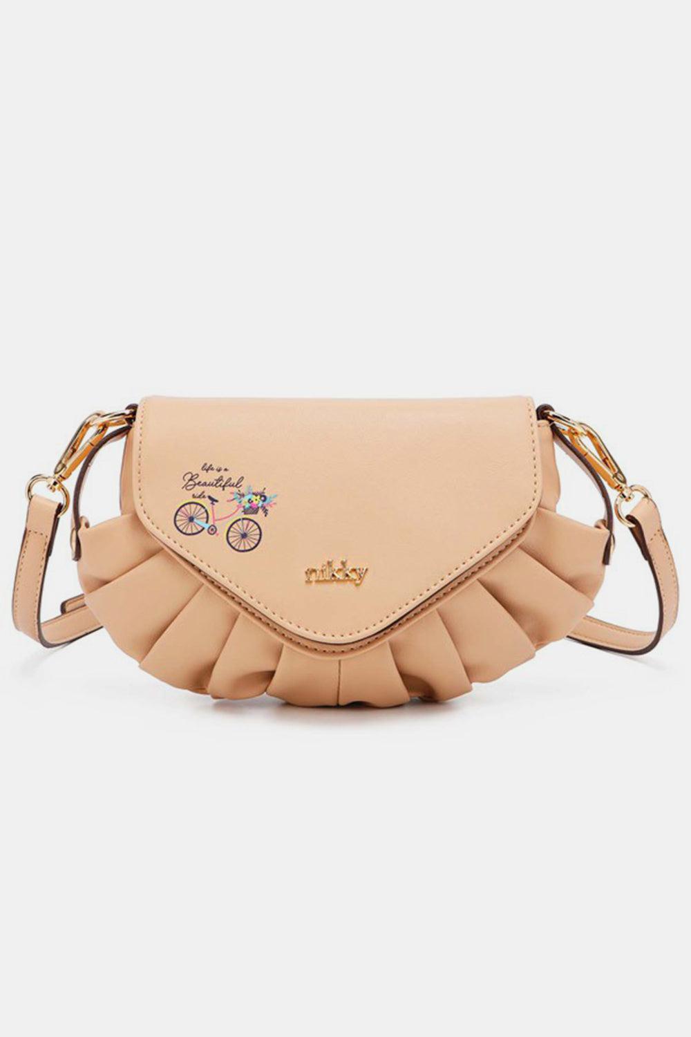 Soft Peach Graphic Small Crossbody Bag from PinkyBelles Shop