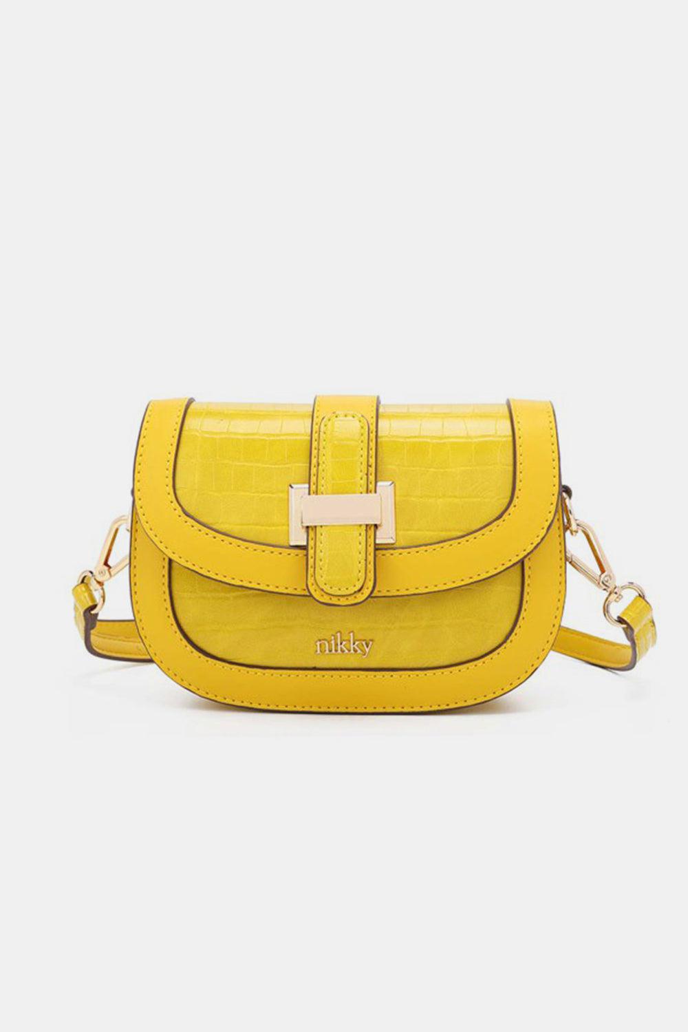 Yellow Small Embossed Crossbody Bag from PinkyBelles Shop